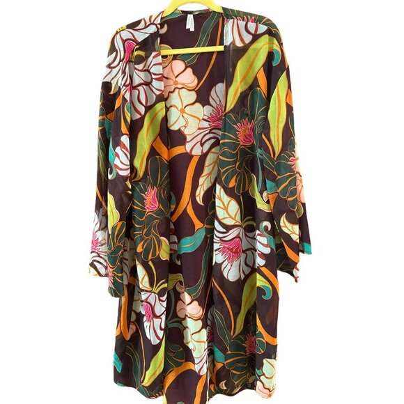 Live 4 Truth Women's Floral Bohemian Retro Kimono Cardigan Sheer Lightweight OS - Picture 1 of 3